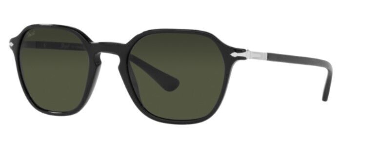 Persol 0PO3256S 95/31 Black/Green Square Unisex Sunglasses