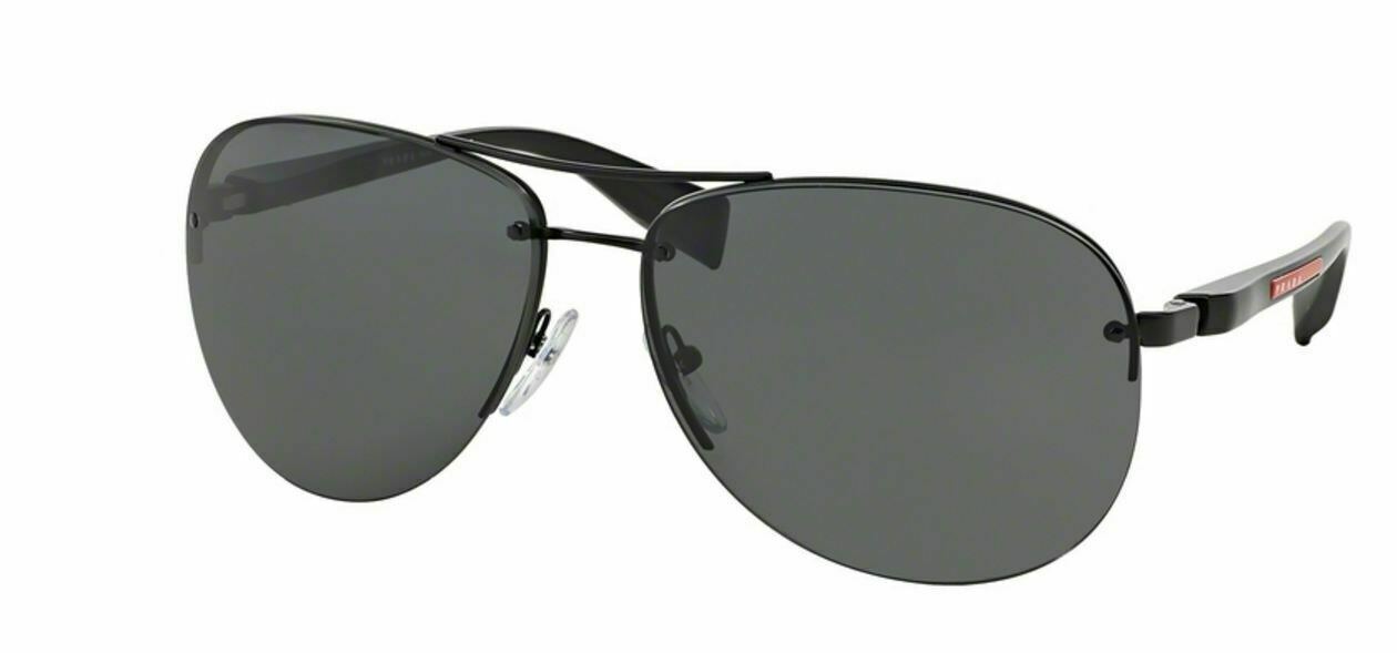 Prada Linea Rossa 0PS 56MS PS 56MS 1BO1A1 BLACK SHINY  Sunglasses