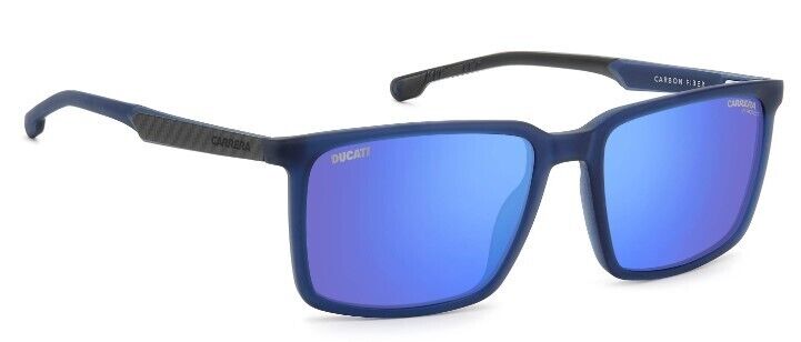 Carrera CARDUC 023/S 0FLL XT MTT Blue Grey/Blue Rectangular Men's Sunglasses