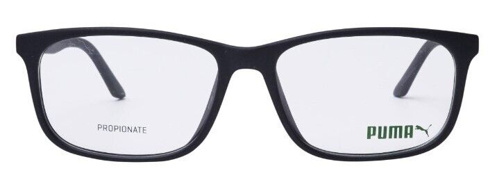 Puma PU0333O 001 Black-Black Rectangular Full-Rim Unisex Eyeglasses