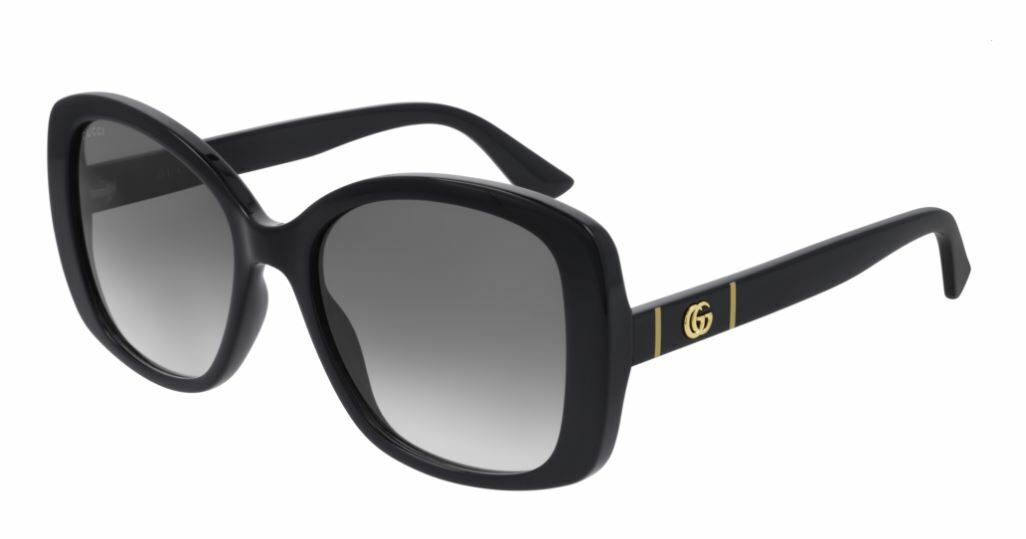 Gucci GG 0762S 001 Black/Gray Gradient Butterfly Women's Sunglasses