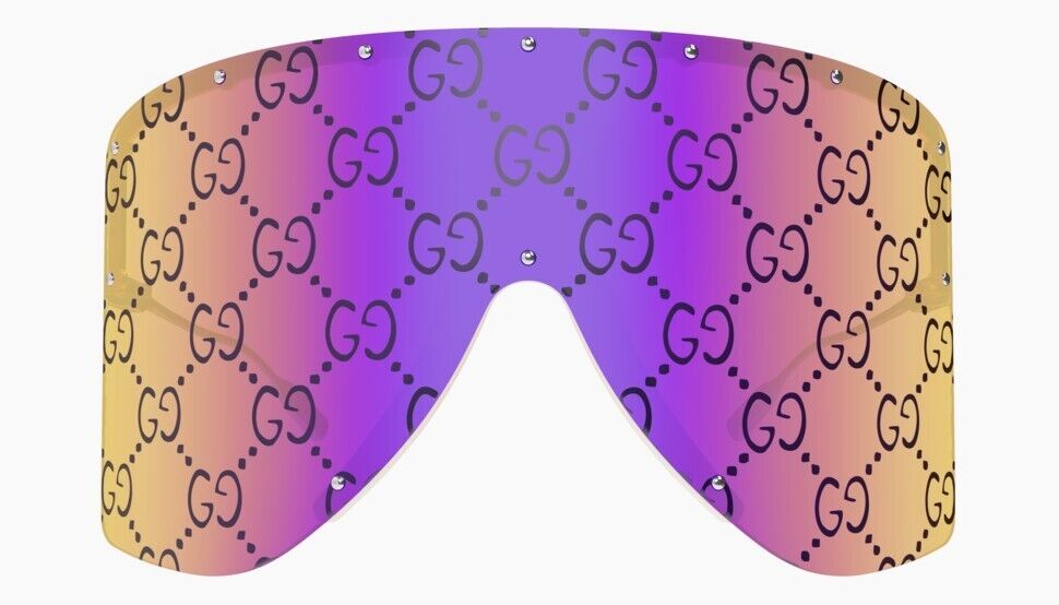 Gucci GG1244S 002 Gold Silver/Pink Mirrored Unisex Sunglasses