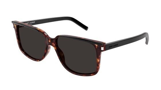 Saint Laurent SL 599 005 Black Tortoise Havana/Black Square Men's Sunglasses