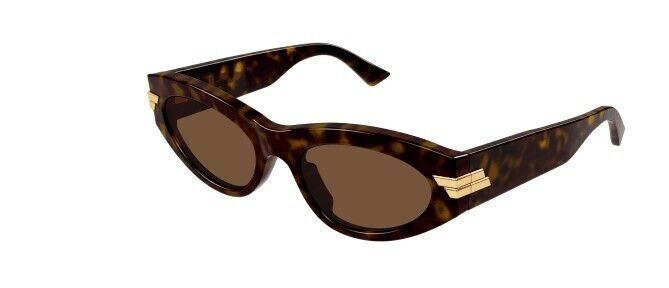 Bottega Veneta BV1189S 002 Havana/Brown Oval Women's Sunglasses