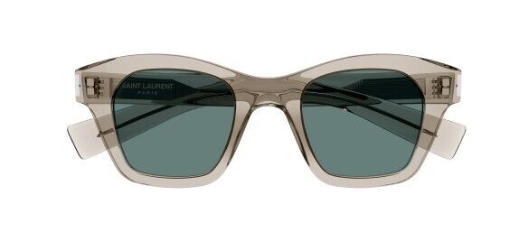Saint Laurent SL 592 005 Beige/Green Soft Square Men's Sunglasses