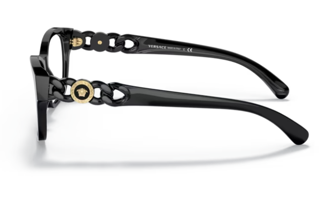 Versace  0VE3306 GB1 Black Squared Eye Women's Eyeglasses