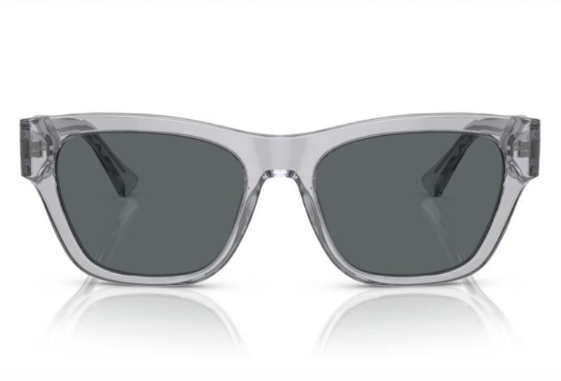 Versace 0VE4457F 543287 Grey transparent/Dark grey Square Men's Sunglasses