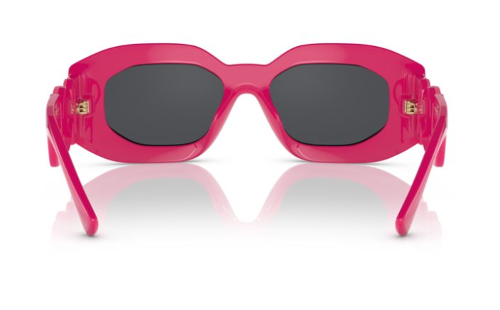 Versace VE4425U 536787 - Pink/ Dark Grey Oval Men's Sunglasses