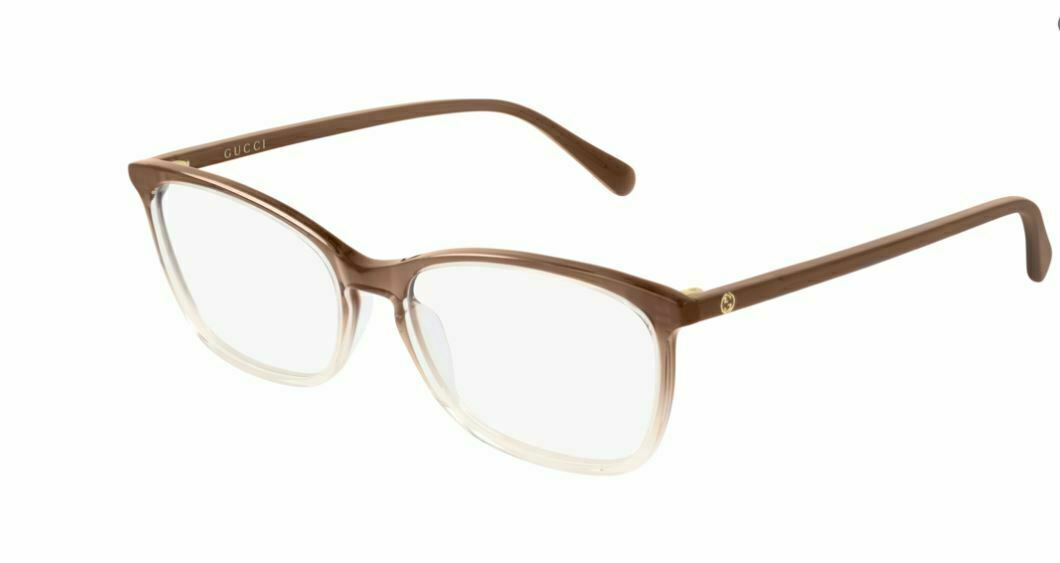 Gucci GG 0548O 007 Brown/Crystal Eyeglasses