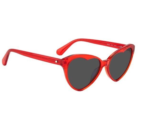 Kate Spade Velma/S 0C9A/IR Red/Grey Anti-Reflective Heart Women's Sunglasses
