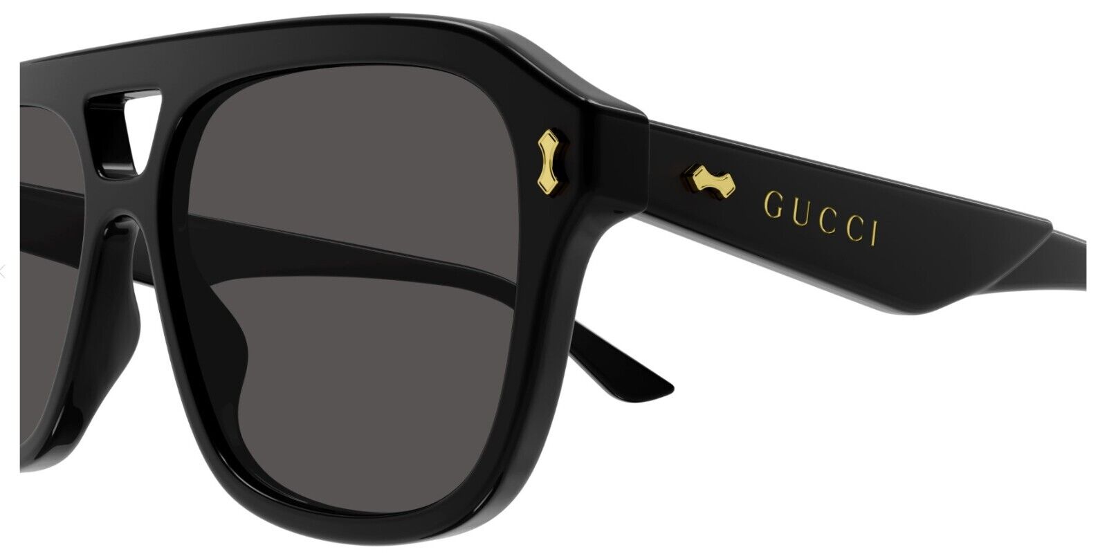 Gucci GG1263S 001 Black/Grey Teardrop Men's Sunglasses