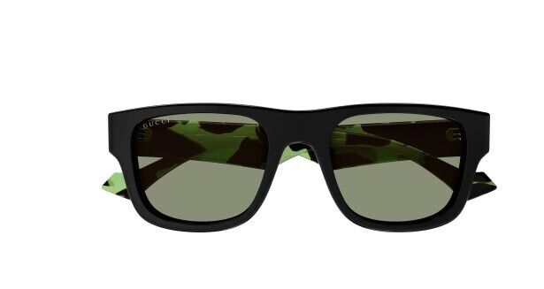 Gucci GG 1427S 005 Havana/Green Rectangular Men's Sunglasses
