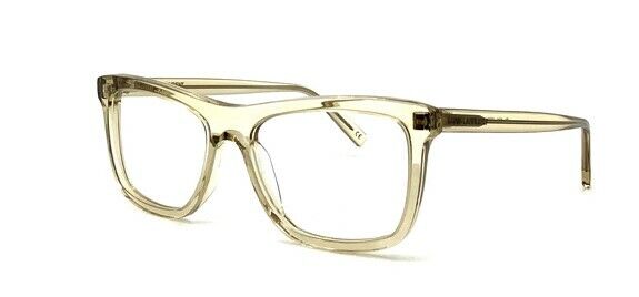 Saint Laurent SL 481-003 Transparent Yellow Square Unisex Eyeglasses