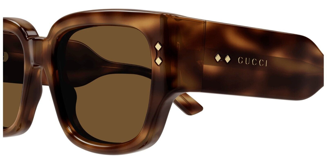 Gucci GG1261S 002 Havana/Brown Square Men's Sunglasses