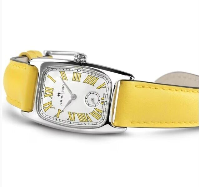 Hamilton American Classic Quartz M Yellow Dial Cow leather Men's watch H13321812