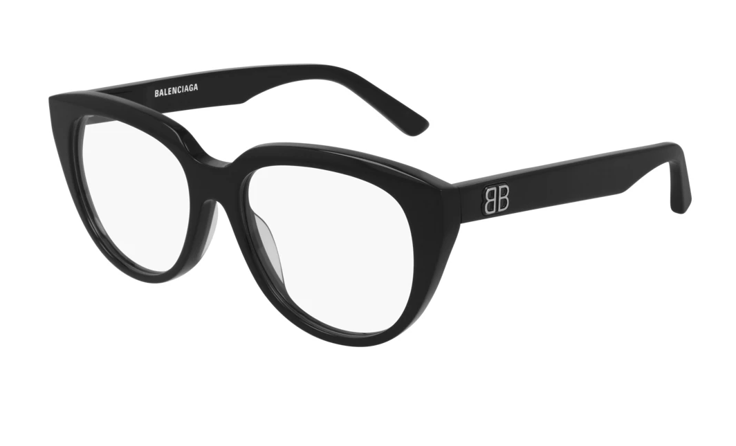 Balenciaga BB0131O 001 Black Round Women's Eyeglasses
