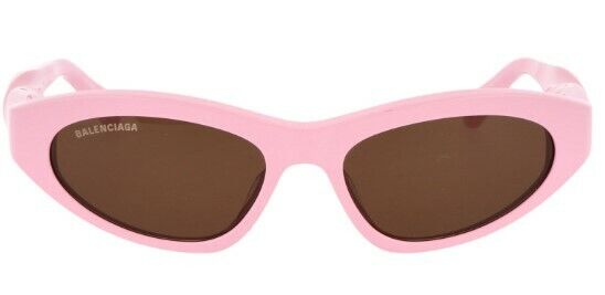 Balenciaga BB0207S 004 Pink/Brown Full-Rim Cat-Eye Women's Sunglasses