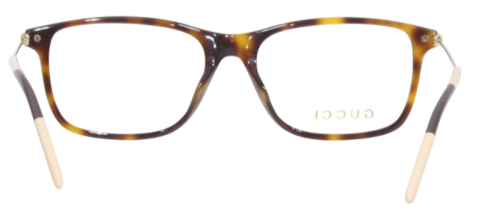 Gucci GG1050O 005 Metal Havana Gold Rectangle Unisex Eyeglasses