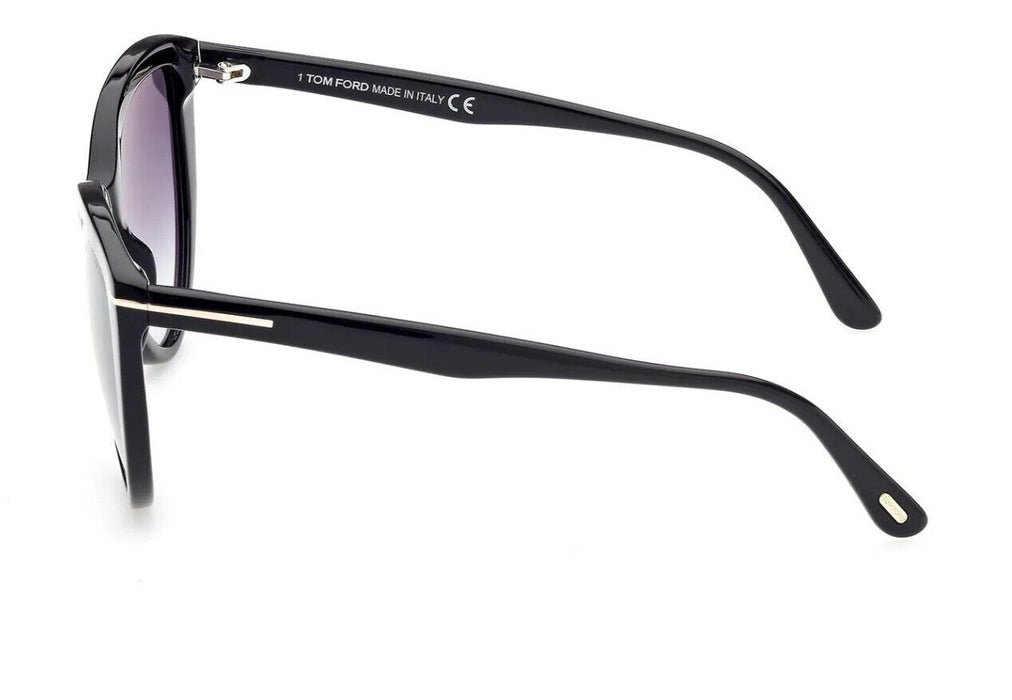 Tom Ford FT0915 Isabella-02 01B Shiny Black/Gradient Smoke Cat-Eye Sunglasses