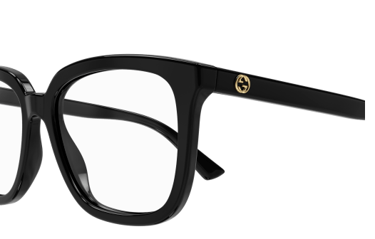 Gucci GG1319O-001 Black Rectangle Women Eyeglasses