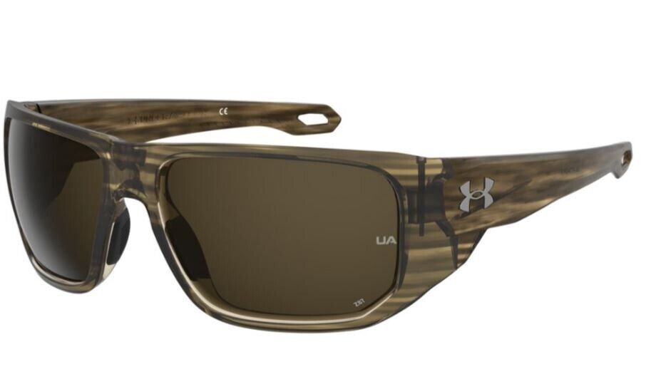 Under Armour UA Attack 2 0W18/H5 Wood Brown/Brown Rectangle Men's Sunglasses