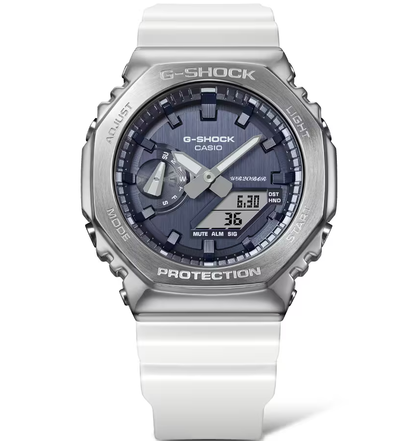 Casio G-Shock Analog Digital 2100 Series Grey Dial Baby Watch GM2100WS-7A
