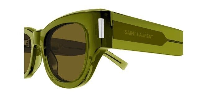Saint Laurent SL 573 006 Green/Brown Cat-Eye Women's Sunglasses