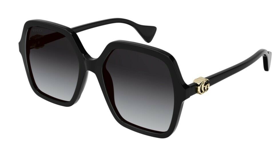 Gucci GG1072S 001 Black/Gradient Grey Square Women's Sunglasses