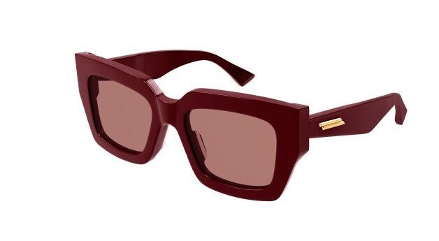 Bottega Veneta BV1212S 004 Burgundy/Pink Square Women's Sunglasses