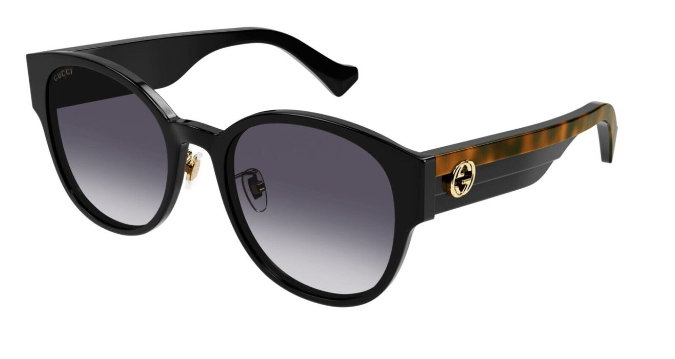 Gucci GG1304SK 001 Black/Grey Gradient Oval Women's Sunglasses