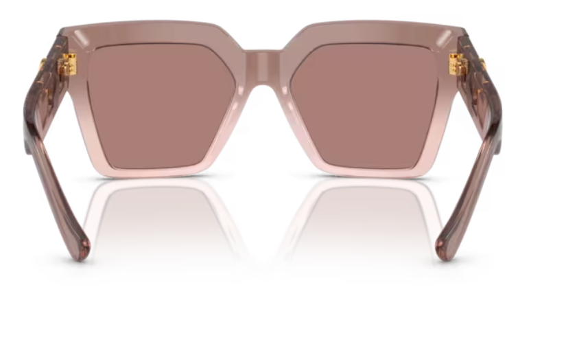 Versace 0VE4458F 543573 Brown Transparent/Light Brown Square Women's Sunglasses