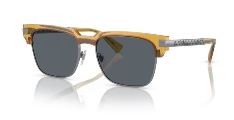 Versace 0VE4447 541280 Yellow/ Dark Blue Rectangular Men's Sunglasses