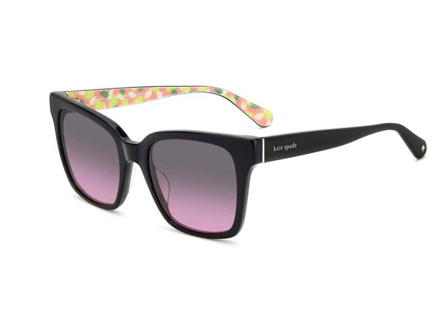 Kate Spade Harlow/G/S 0807/FF Black/Grey Pink Shaded Square Women's Sunglasses