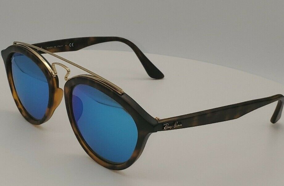 Ray Ban 0RB4257F 609255 Matte Havana/Light Blue Mirrored Sunglasses