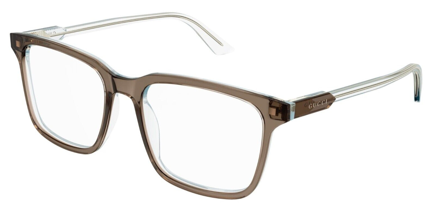 Gucci GG1120O 003 Brown Square Rectangular Men's Eyeglasses
