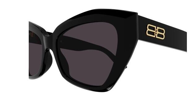 Balenciaga BB0271S 001 Black/Grey Cat-Eye Women's Sunglasses