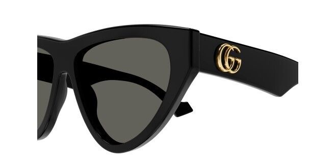 Gucci GG1333S 001 Black/Grey Cat Eye Women's Sunglasses