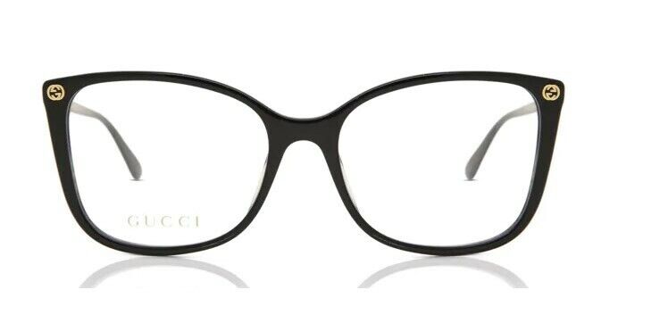 Gucci GG0026O 001 Black Cat-Eye Women's Eyeglasses
