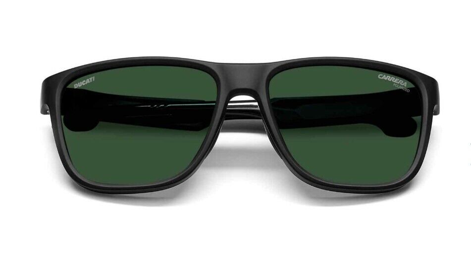 Carrera CARDUC-003/S 003/UC Matte Black/Green Polarized Rectangle Sunglasses