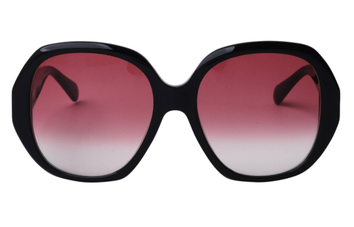 Gucci GG 0796S 002 Black/Red Gradient Octagonal Women's Sunglasses