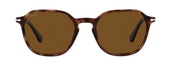 Persol 0PO3256S 24/57 Havana/Brown Polarized Square Unisex Sunglasses