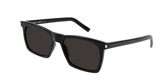 Saint Laurent SL 559 001 Black/Black Rectangular Unisex Sunglasses