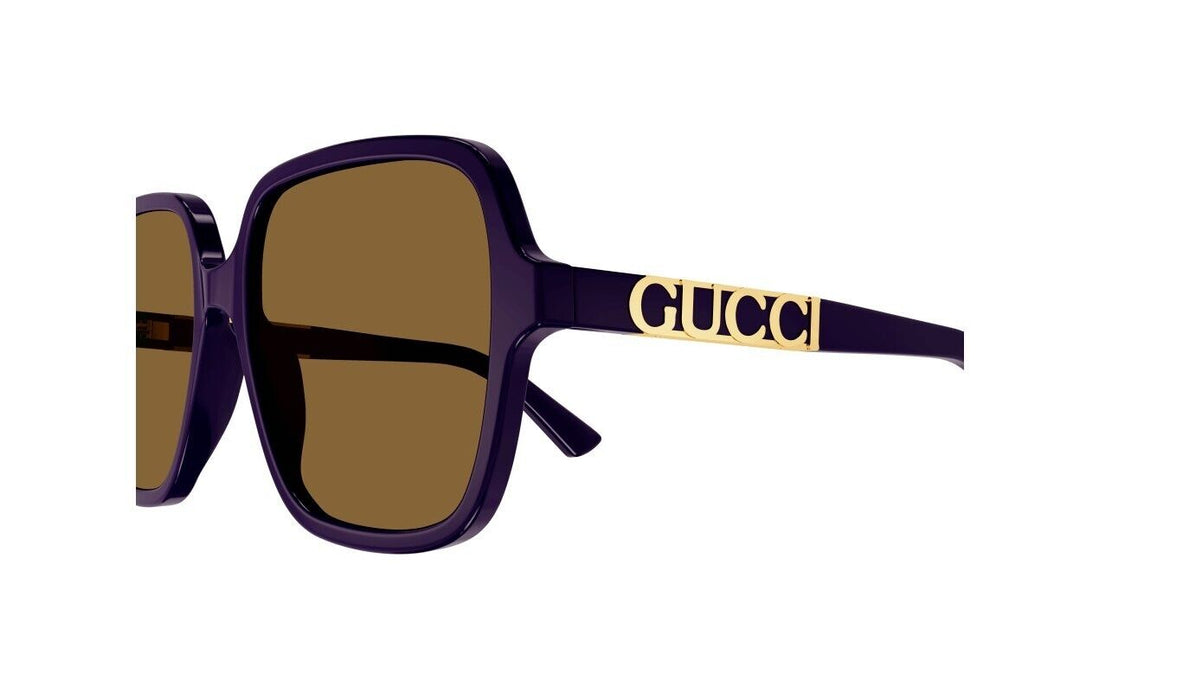 Gucci GG1189S 005 Violet/Brown Oversized Square Women's Sunglasses