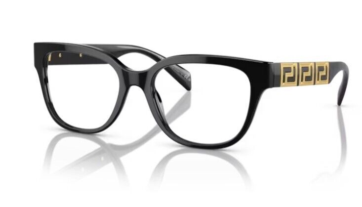 Versace 0VE3338 GB1 Black/ Clear Square 52 MM Women's Eyeglasses
