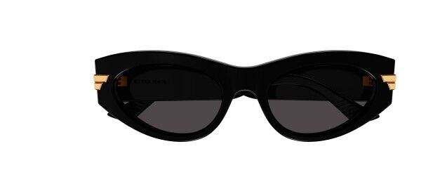 Bottega Veneta BV1189S 001 Black/Grey Oval Women's Sunglasses