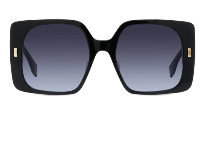 Fendi FIRST FE 40036U 01W Black/Blue Gradient Oversize Square Women's Sunglasses