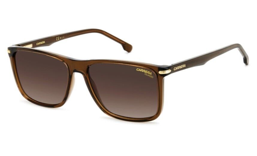 Carrera 298/S 009Q/LA Brown/Brown Gradient Polarized Rectangle Men's Sunglasses