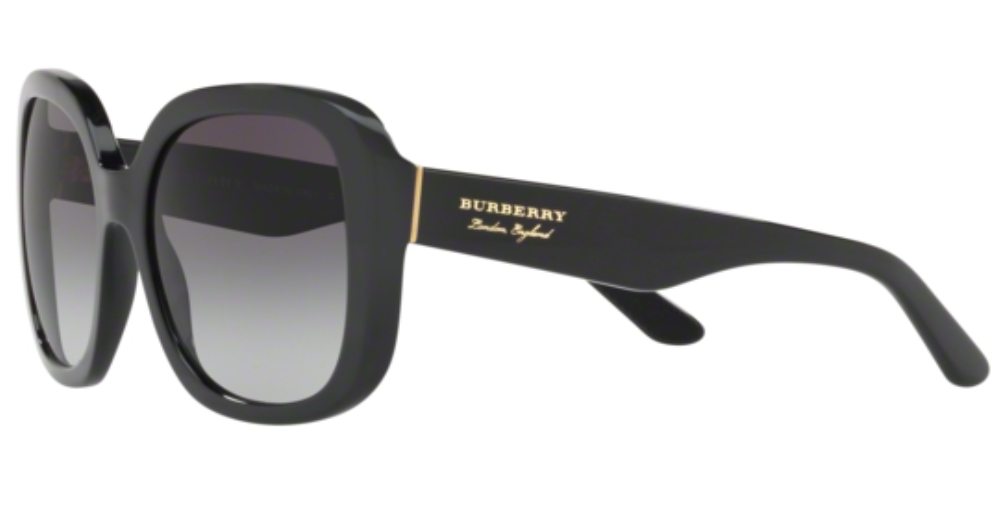 Burberry BE4259 30018G Black/Grey Gradient Square Women's Sunglasses