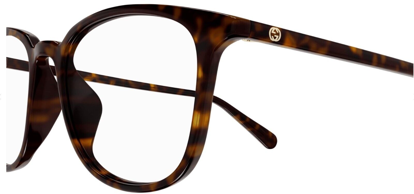 Gucci GG1230OA 001 Havana Soft Square Men's Eyeglasses