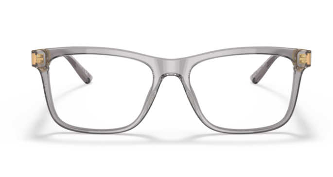 Versace 0VE3319 593 Transparent grey Rectangular Men's Eyeglasses